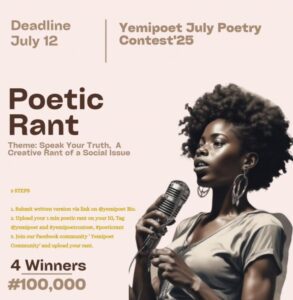 July ’25 Poetry Contest Theme: Poetic Rant — Speak Your Truth: A Creative Rant of a Social Issue